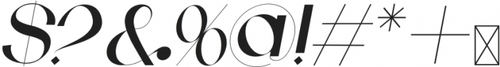 Agoka Family Italic otf (400) Font OTHER CHARS