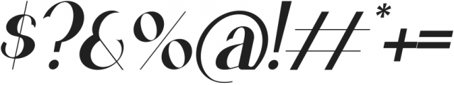 Agraham Italic otf (400) Font OTHER CHARS