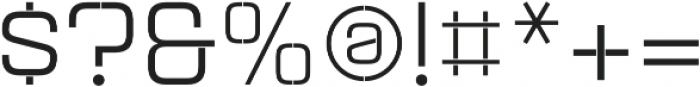 Aguda Stencil 1 Regular Unicase Regular otf (400) Font OTHER CHARS