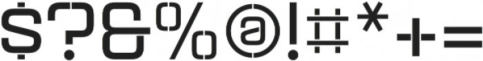 Aguda Stencil 2 Bold Unicase Regular otf (700) Font OTHER CHARS