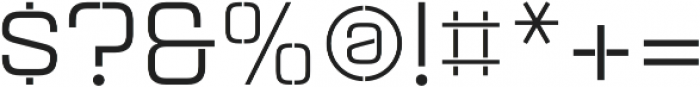 Aguda Stencil 2 Regular Unicase Regular otf (400) Font OTHER CHARS
