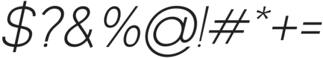 Ague Thin Italic otf (100) Font OTHER CHARS