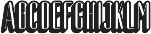 Aguero Sans Rounded Extrude Left otf (400) Font UPPERCASE