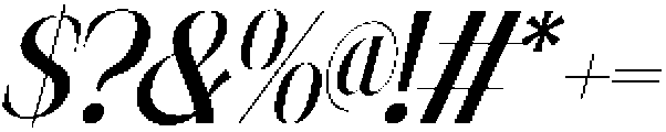 Aguilary Modern Italic otf (400) Font OTHER CHARS