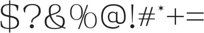 Agumony Extra Light otf (200) Font OTHER CHARS