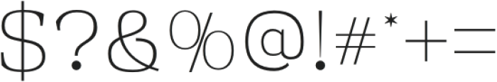 Agumony Thin otf (100) Font OTHER CHARS