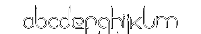 Aggressor Outline Font LOWERCASE