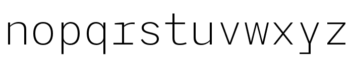 Agyx Mono Extralight Font LOWERCASE