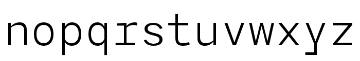 Agyx Mono Light Font LOWERCASE