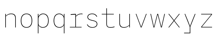 Agyx Mono Thin Font LOWERCASE