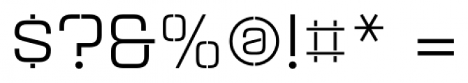 Aguda Stencil 2 Regular Unicase Font OTHER CHARS