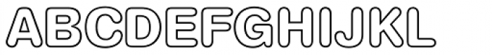 AG Book Rounded BQ Bold Outline Font UPPERCASE
