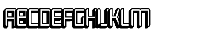 Agaline Extrude Left Font UPPERCASE