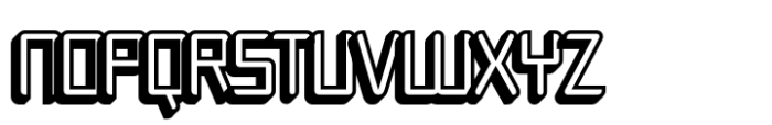 Agaline Extrude Left Font UPPERCASE