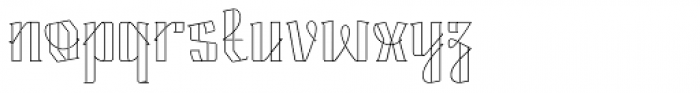 Agatha Outline Font LOWERCASE
