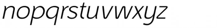 Agave Light Italic Font LOWERCASE