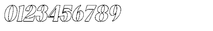 Agesta Serif Condensed Oblique Outline Font OTHER CHARS