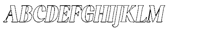 Agesta Serif Condensed Oblique Outline Font UPPERCASE