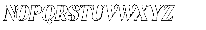 Agesta Serif Condensed Oblique Outline Font UPPERCASE