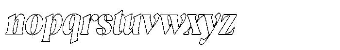 Agesta Serif Condensed Oblique Outline Font LOWERCASE