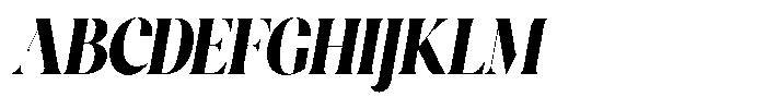 Agesta Serif Condensed Oblique Font UPPERCASE