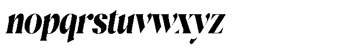 Agesta Serif Condensed Oblique Font LOWERCASE