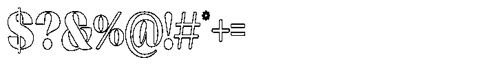 Agesta Serif Condensed Outline Font OTHER CHARS