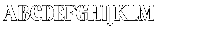 Agesta Serif Condensed Outline Font UPPERCASE