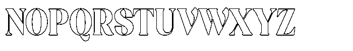 Agesta Serif Condensed Outline Font UPPERCASE