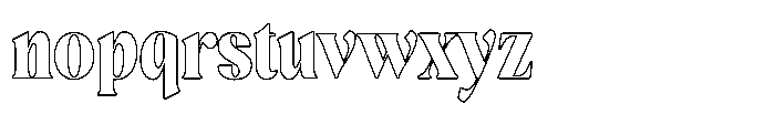 Agesta Serif Condensed Outline Font LOWERCASE