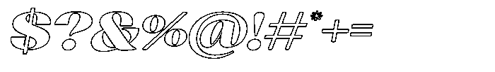Agesta Serif Expanded Oblique Outline Font OTHER CHARS