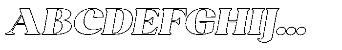 Agesta Serif Expanded Oblique Outline Font UPPERCASE