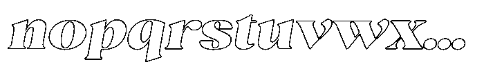 Agesta Serif Expanded Oblique Outline Font LOWERCASE