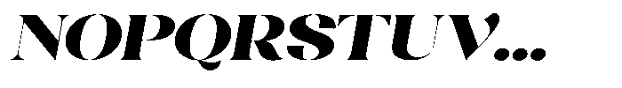 Agesta Serif Expanded Oblique Font UPPERCASE