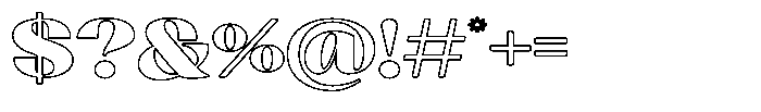Agesta Serif Expanded Outline Font OTHER CHARS