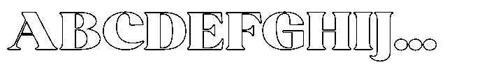 Agesta Serif Expanded Outline Font UPPERCASE