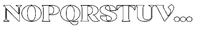 Agesta Serif Expanded Outline Font UPPERCASE