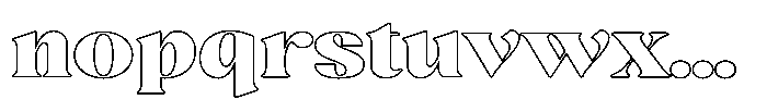Agesta Serif Expanded Outline Font LOWERCASE
