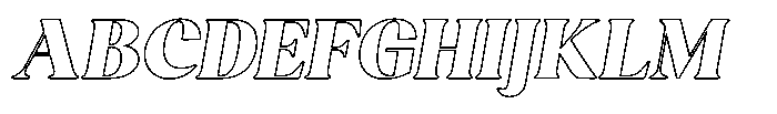 Agesta Serif Oblique Outline Font UPPERCASE
