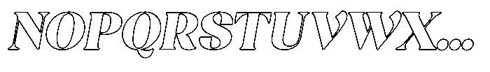 Agesta Serif Oblique Outline Font UPPERCASE