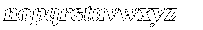 Agesta Serif Oblique Outline Font LOWERCASE