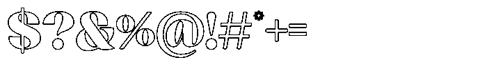 Agesta Serif Outline Font OTHER CHARS