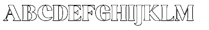 Agesta Serif Outline Font UPPERCASE