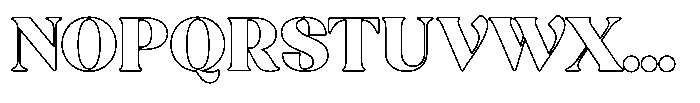 Agesta Serif Outline Font UPPERCASE