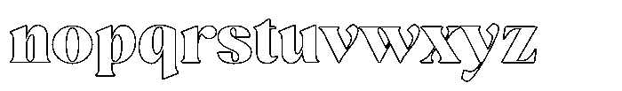 Agesta Serif Outline Font LOWERCASE