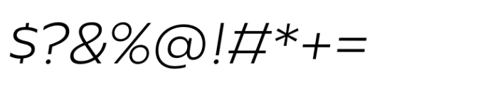 Agile Sans Light Italic Font OTHER CHARS