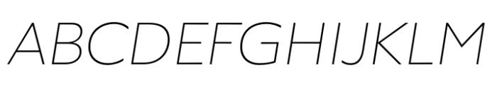Agile Sans Thin Italic Font UPPERCASE