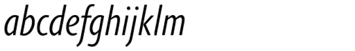 Agilita Pro Condensed Light Italic Font LOWERCASE