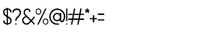 Aglo Regular Font OTHER CHARS