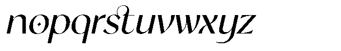Aglorin Italic Font LOWERCASE